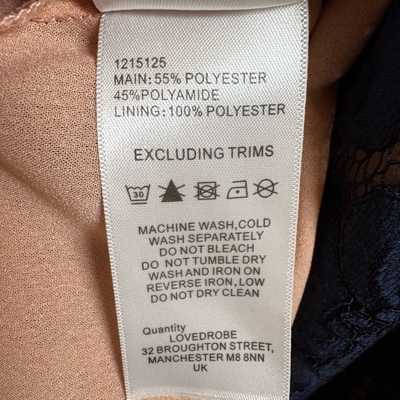 FLASH SALE Lovedrobe Blue Lace Overlay Dress with Floral Embroidery Size 20 EUC - Picture 11 of 11